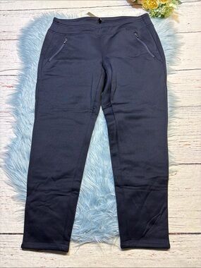 NWT Talbots Navy Plus Polartec Fleece Lined Pull On Pants sz 1XP